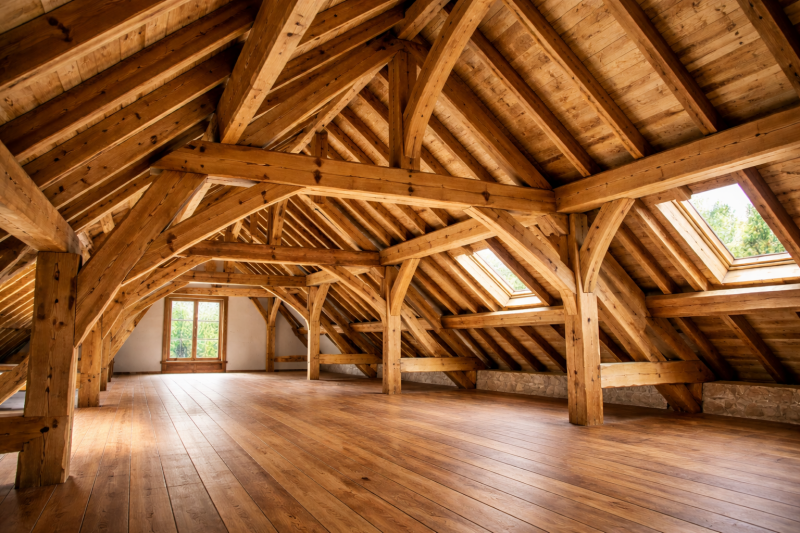 Charpente traitée et protégée contre les termites dans un château à ST ANDRE DE CUBZAC