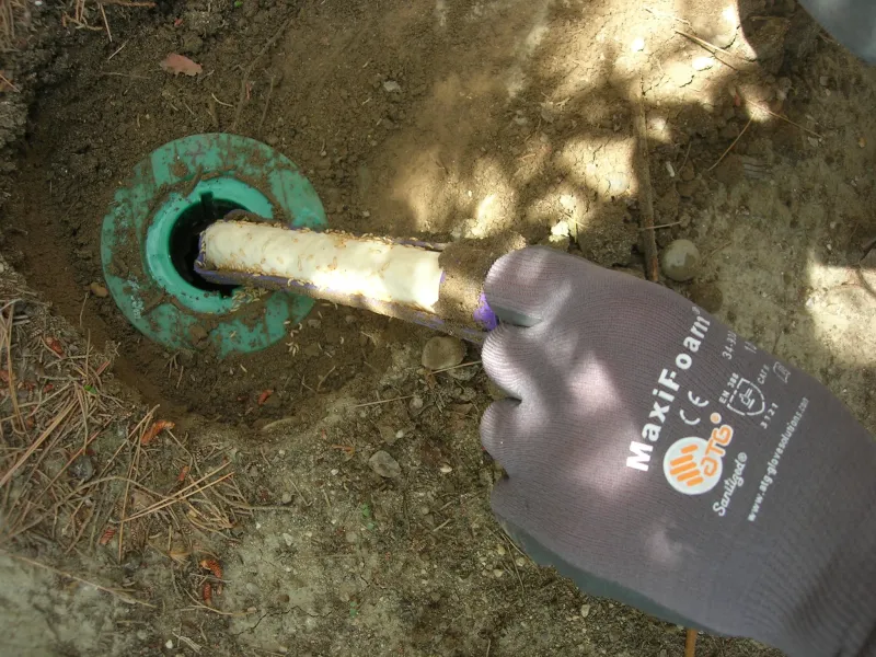 Contrôle d'un piège appât contre les termites SENTRI TECH sur la commune de SAINT ESTEPHE