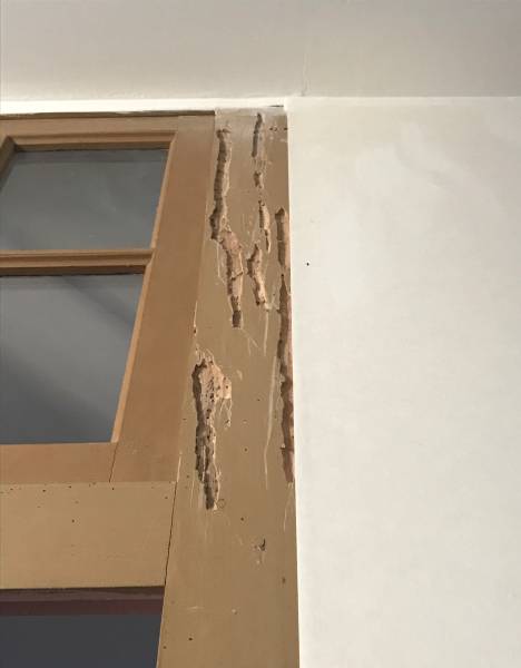 Dormant de porte attaqué par les capricornes à ANGLADE