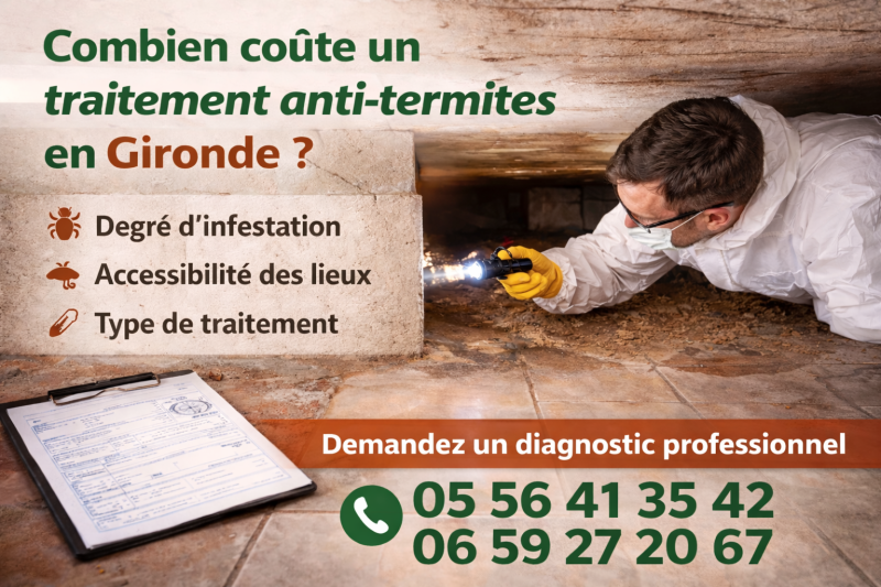Coût d'un traitement contre les termites en Gironde