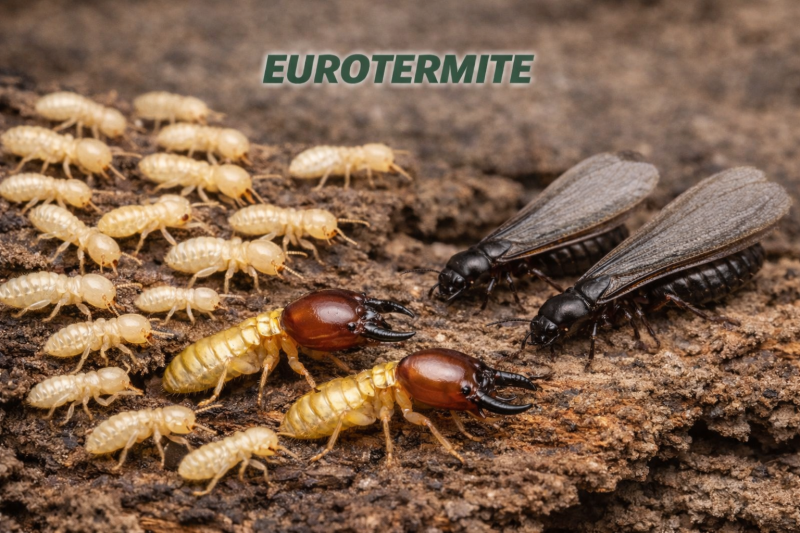 Termites ailés termites ouvriers et termites soldats dans le médoc